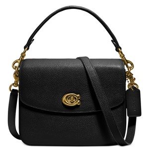 Coach Cassie black Polished Pebbled
Leather Cassie Crossbody 19